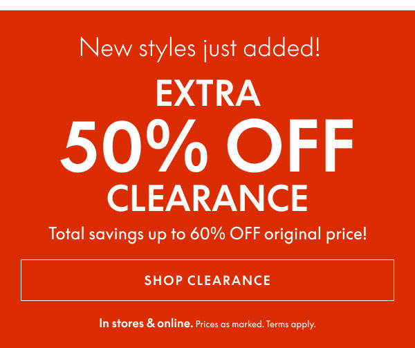 50% Off Clearance