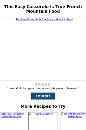 This Easy Casserole Is True French Mountain Food