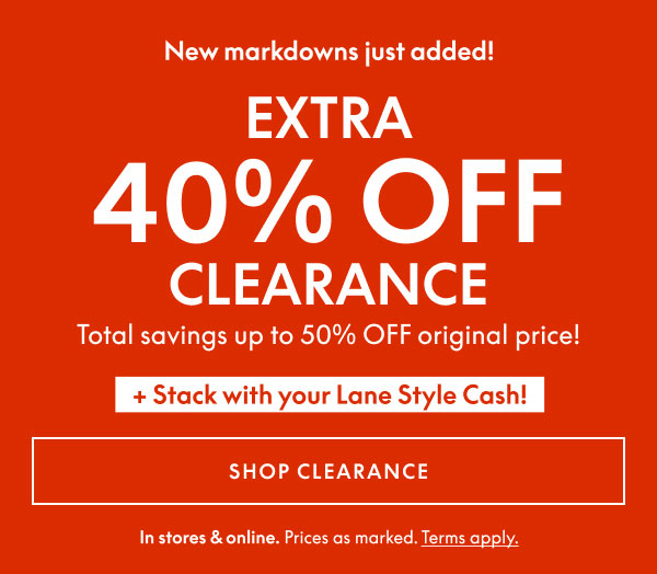 40% Off Clearance