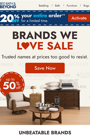 It’s HERE! Up to 50% off the brands we love 🤩 