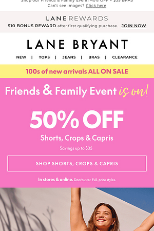 50% OFF summer’s must-have shorts, crops & capris