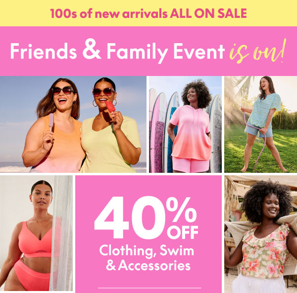 40% Off Clothing, Swim and Accessories