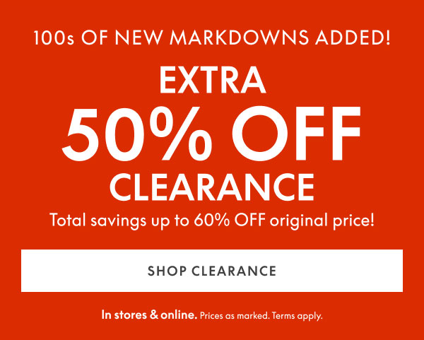 50% Off Clearance