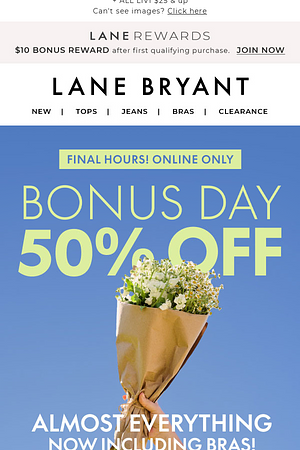 ⏰ Final hours! 50% OFF (almost) EVERYTHING ⏰