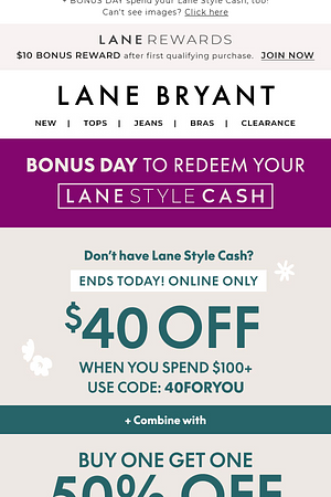 ENDS TODAY! $40 OFF $100 + BOGO 50% OFF 💸