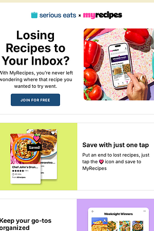 Stop Losing Recipes To Your Inbox