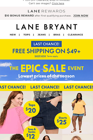 LAST CHANCE for up to 60% OFF EPIC must-haves