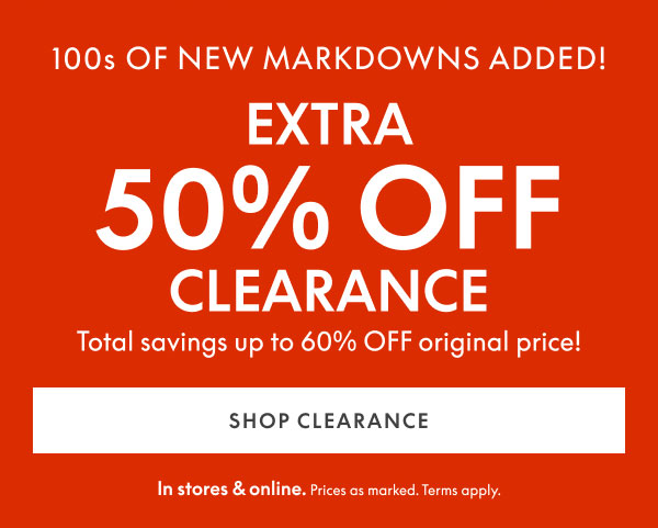 50% Off Clearance