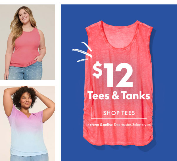 $12 Tees & Tanks