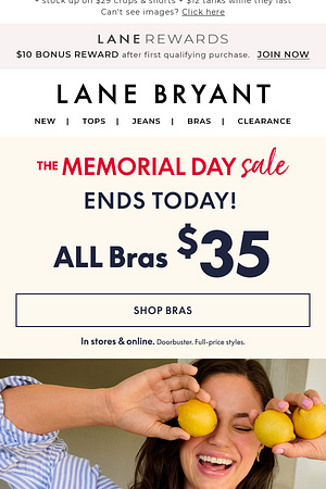 ENDS TODAY! $35 BRAS + 50% OFF so much more!