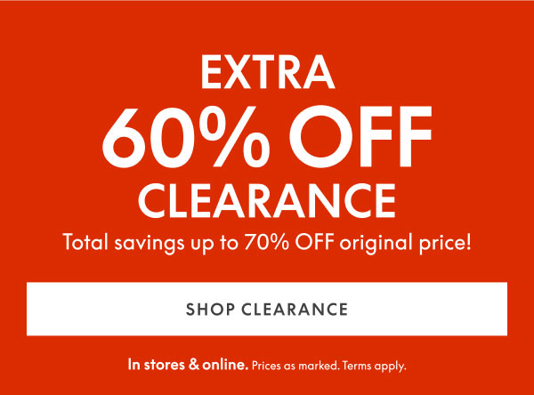 60% Off Clearance