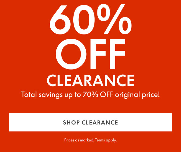 60% Off Clearance