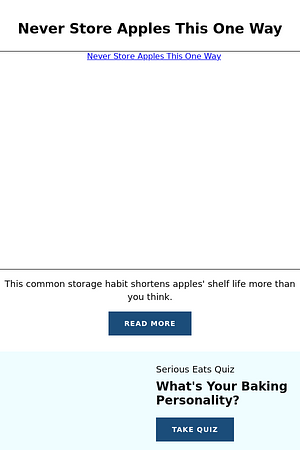 Never Store Apples This One Way