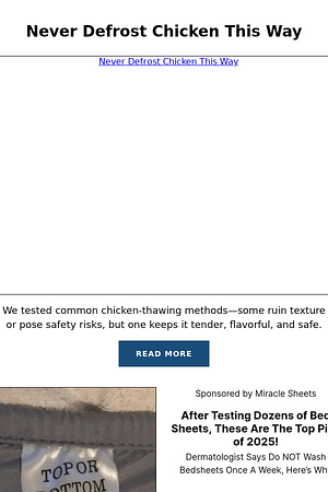 Never Defrost Chicken This Way