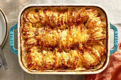 Hasselback Potato Gratin