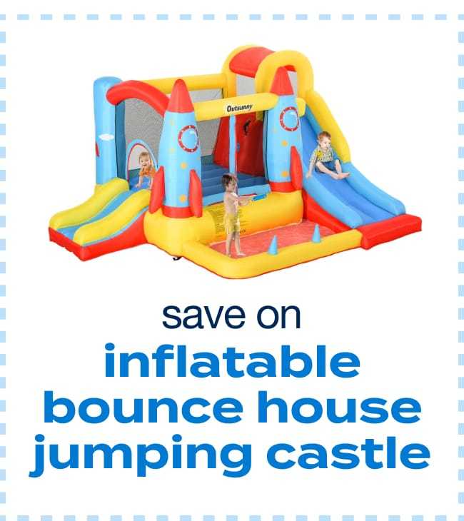Outsunny 4-in-1 Kids Inflatable Bounce House Jumping Castle 