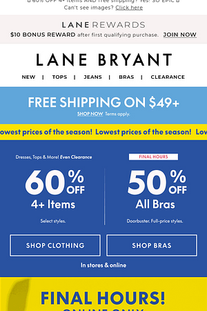 Epic Sale! 50% OFF ALL BRAS (final hours) + 60% OFF