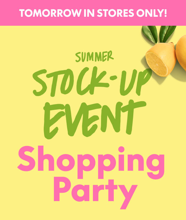 Stock-Up Event Shopping Party