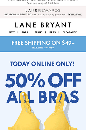⏱️ ALL BRAS 50% OFF TODAY ONLY ⏱️
