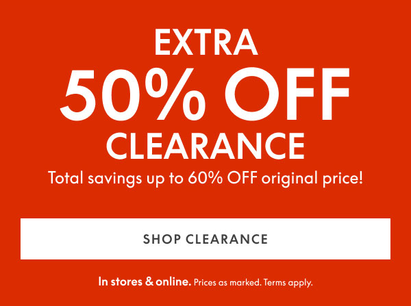 50% Off Clearance