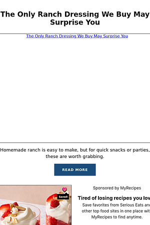 The Only Ranch Dressing We Buy May Surprise You