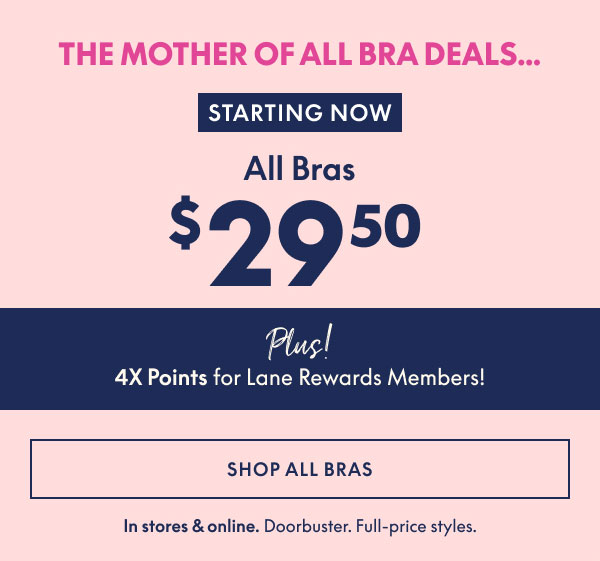 All Bras $29.50