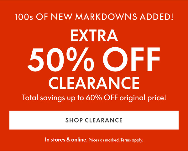 50% Off Clearance