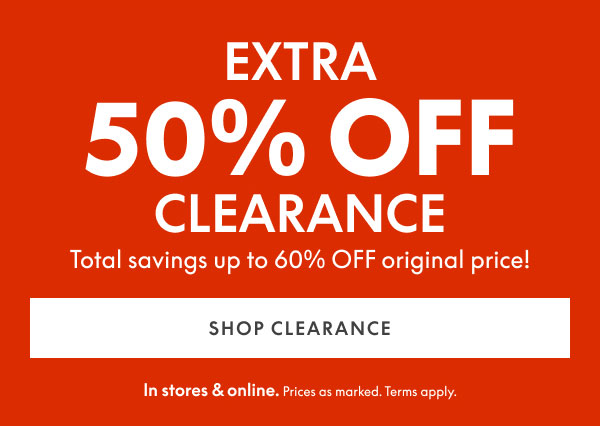 50% Off Clearance