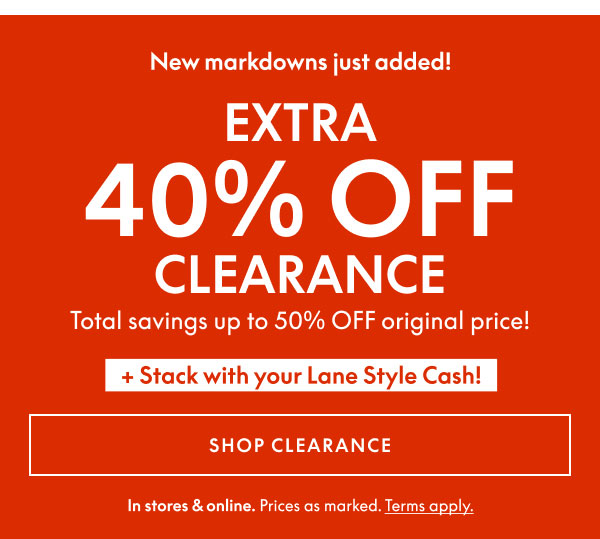 40% Off Clearance