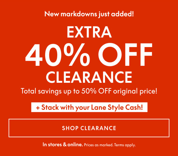 40% Off Clearance