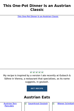 This One-Pot Dinner Is an Austrian Classic