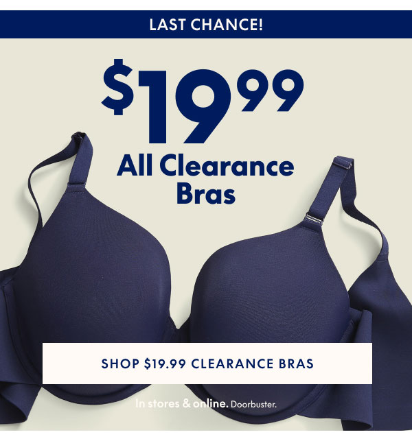 Clearance Bras $19.99 & Up