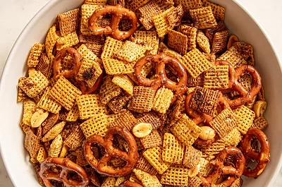 Mala-Spiced Chex Mix