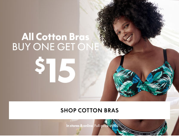 Shop Cotton Bras BOGO $15