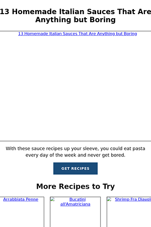 13 Homemade Italian Sauces That Are Anything but Boring