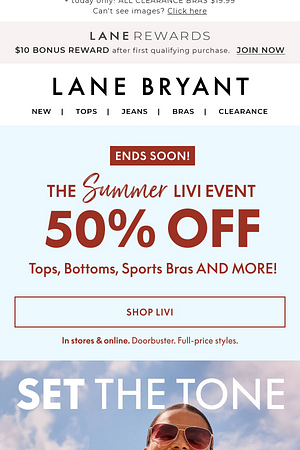 50% OFF LIVI (yes! even the sports bras)