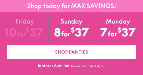 Panty Fest! 9 for $37 Panties