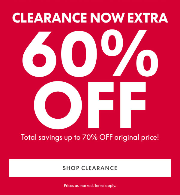 60% Off Clearance