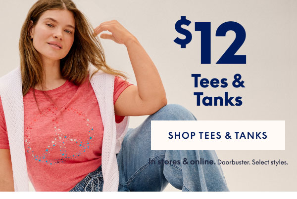 $12 Tees & Tanks