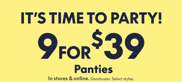 Panties 9 for $39