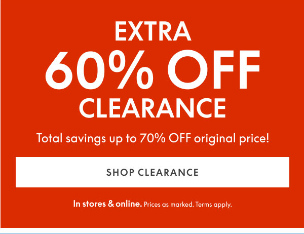 60% Off Clearance