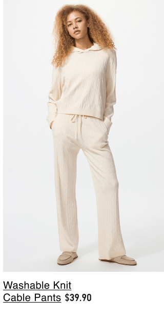 product6women0washable0knit0cable0pants