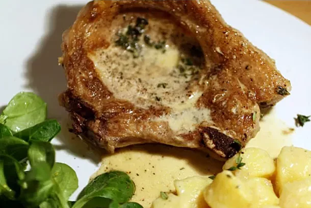 Pork Chops in Norman Cider Cream