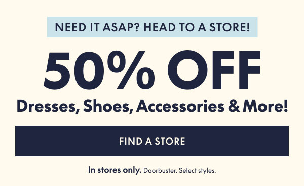 50% Off in Store