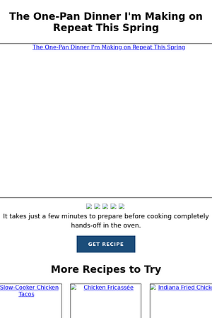 The One-Pan Dinner I'm Making on Repeat This Spring