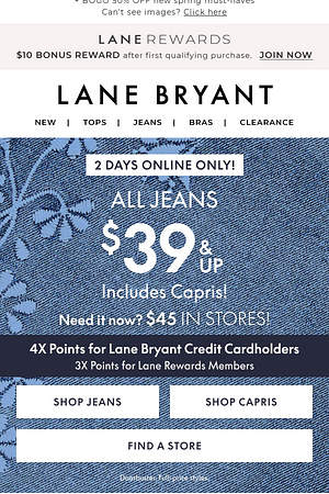 ALL JEANS $39 & up (capris, too!) 👖These fits never miss