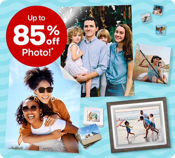 A range of products from CVS Photo, including a 16 by 20 repositionable poster and a 16 by 20 metallic poster, both of which are available for $5 during the Semiannual Sale.
