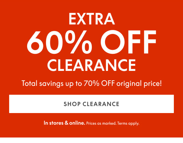 60% Off Clearance