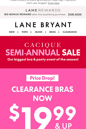 ALL THE BRAS! Starting at $19.99 (and going fast)!