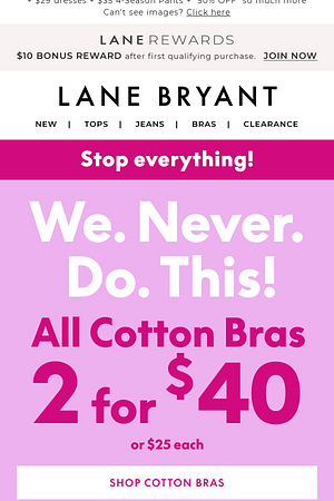 So…this happened 🤯 2/$40 COTTON BRAS going on now